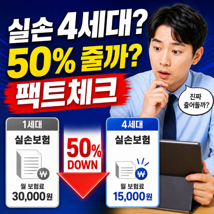  30대 직장인 실손보험, 4세대로 바꾸면 고정비 50% 줄일까? 이책임의 팩트체크