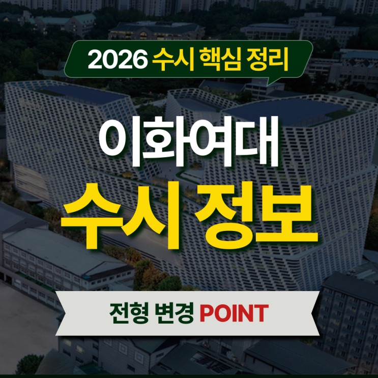  2026 이화여대 수시등급 전형별 핵심 정리