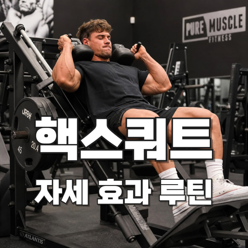 핵스쿼트 운동 자세 효과 하체 루틴
