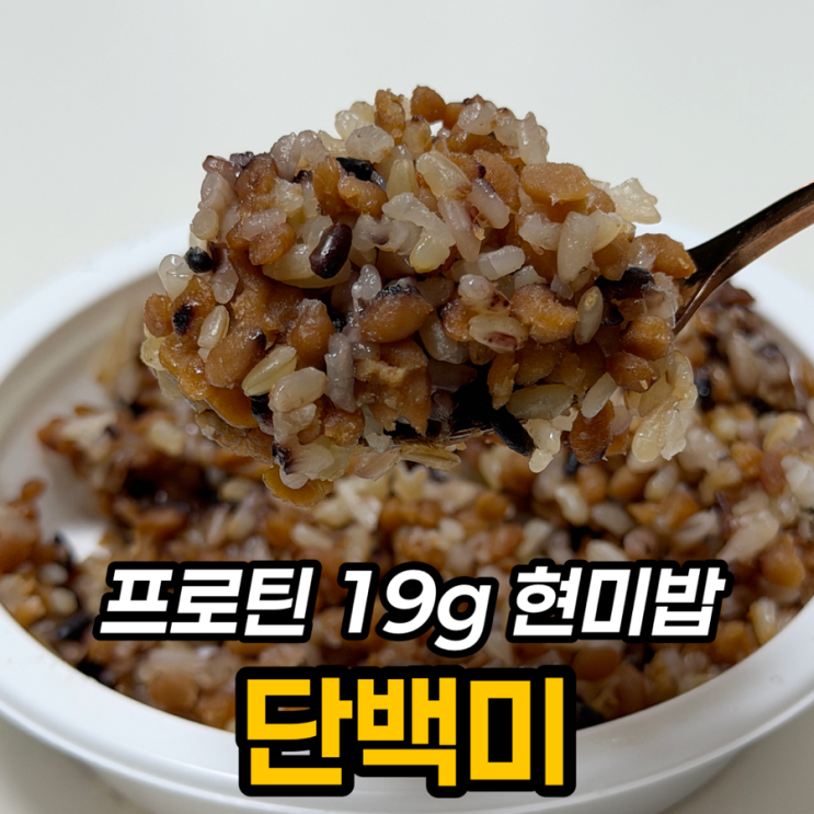  단백미 프로틴현미밥 후기, 고단백 즉석밥 솔직 식감