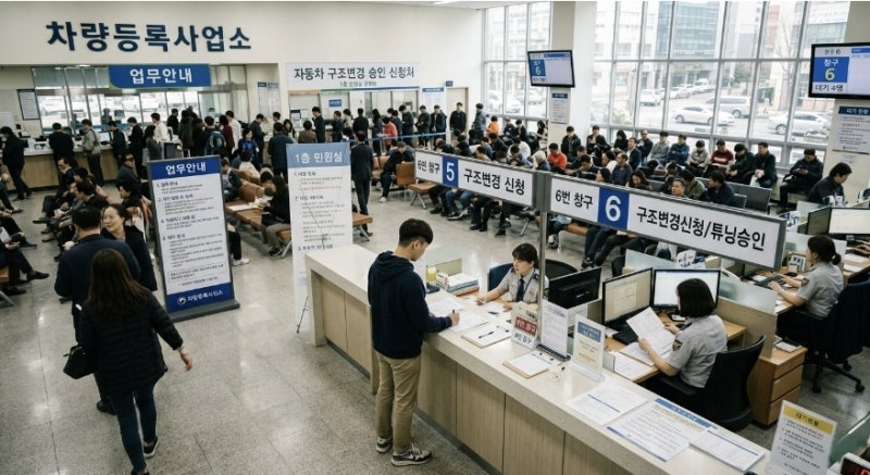 오토바이 머플러 구조변경, 혼자서도 서류 통과하는 방법