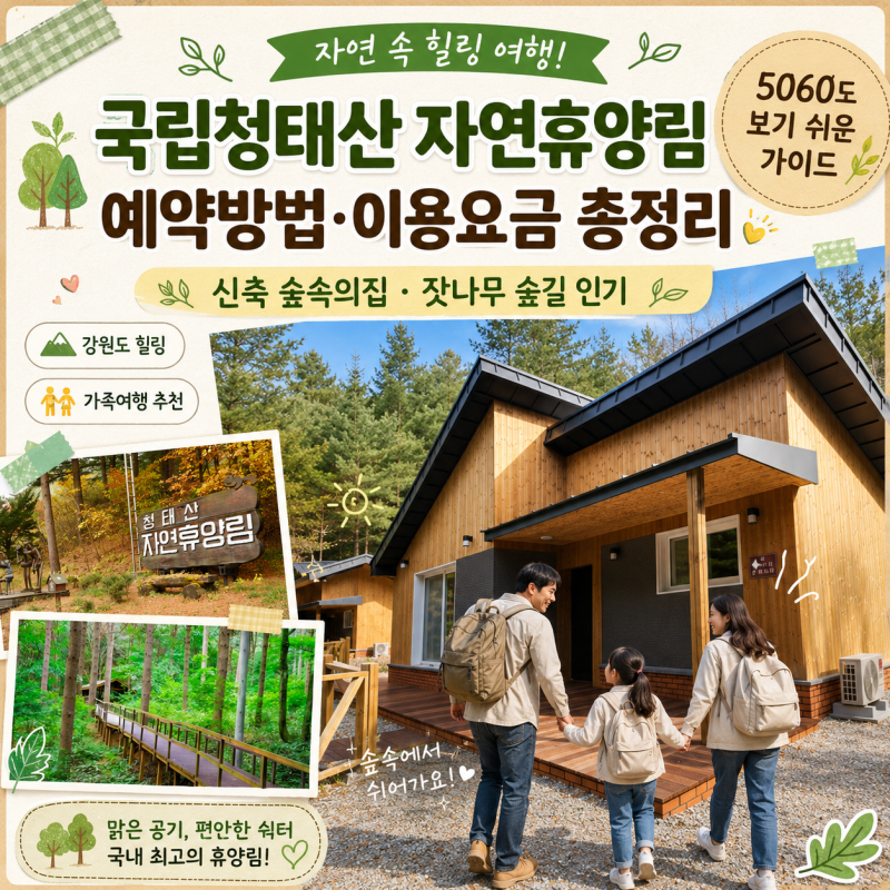 국립청태산자연휴양림 예약방법·이용요금, 신축 숲속의집과 잣나무 숲길 다녀온 후기