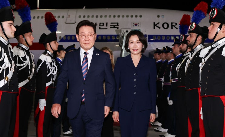 (뉴스인)이재명 <b>대통령</b>, 이탈리아 도착…정상회담·<b>교황 면담</b>... 