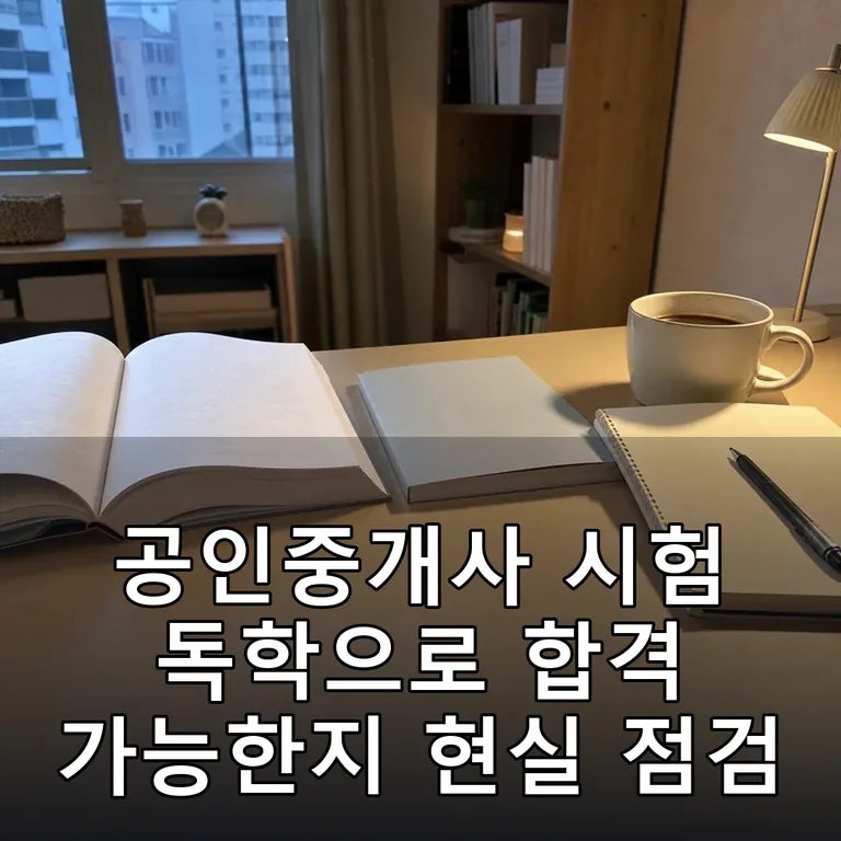 공인중개사 시험 독학으로 합격 가능한지 현실 점검