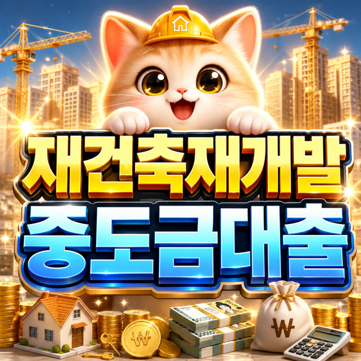  2026 재건축재개발중도금대출 최대 한도 5억원 가능 조건부터 추가분담금 집단대출 혜택까지!