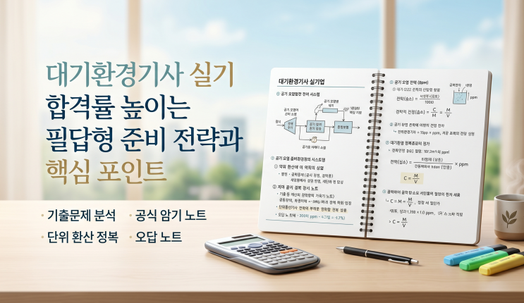  대기환경기사 실기 합격률 높이는 필답형 준비 전략과 핵심 포인트
