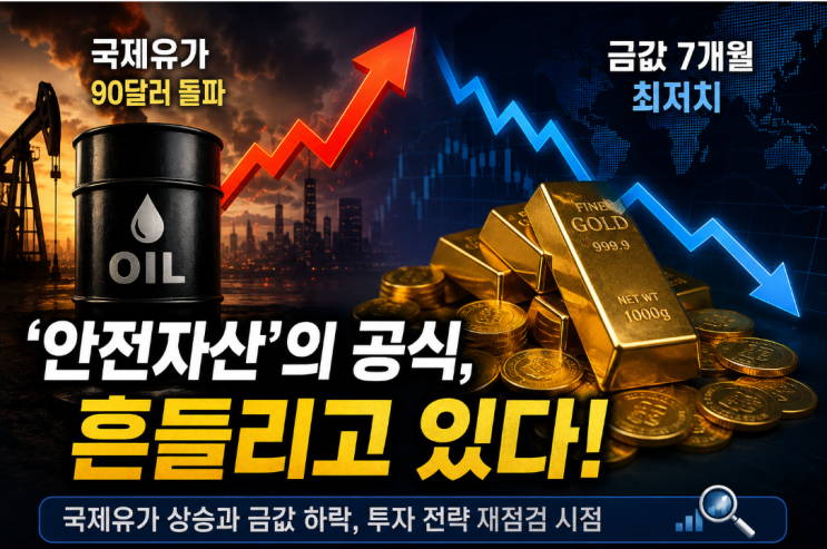  2026년 6월, 국제유가 상승, 금값 7개월 최저... '피난처' 공식 깨졌나?