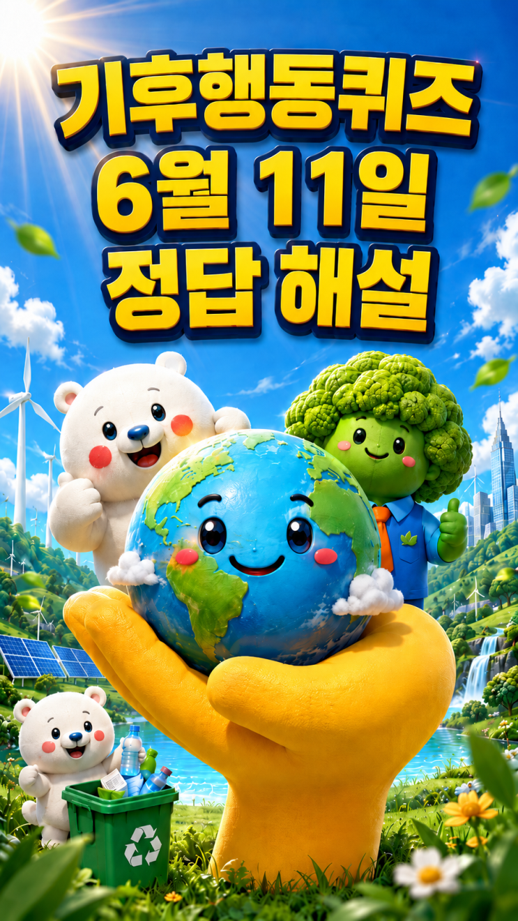  6월 11일 기후행동퀴즈 정답 공개 (오늘 문제 해설·다크모드 배터리)