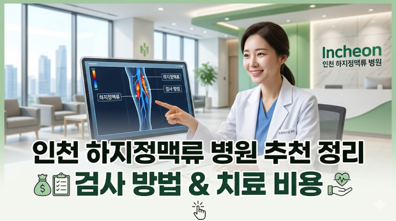 인천 하지정맥류 전문 병원 TOP 5 | 잘하는 병원 어디? 지역별 추천 정리