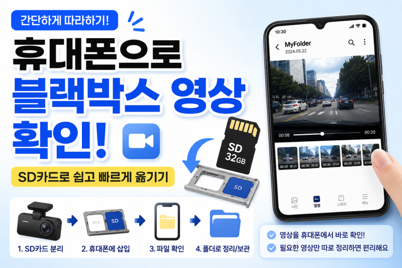 차량 블랙박스 영상 휴대폰으로 옮기는 방법