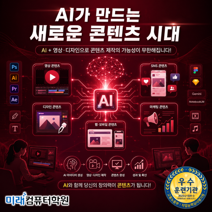   부산·김해·양산 국비지원 AI 영상편집 교육! 웹디자이너·멀티미디어디자이너 취업, ONLY BUSAN 포트폴리오로 준비하자