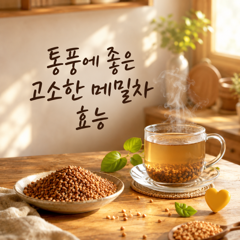 통풍에 좋은 메밀차 효능과 올바른 마시는 법 및 부작용 총정리