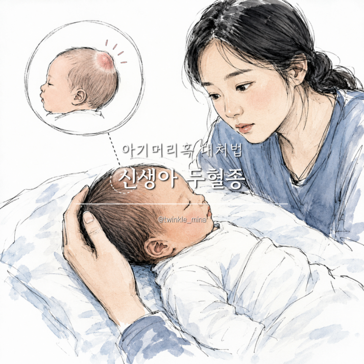  신생아 두혈종 아이머리혹 원인 증상 아기머리혹 대처법