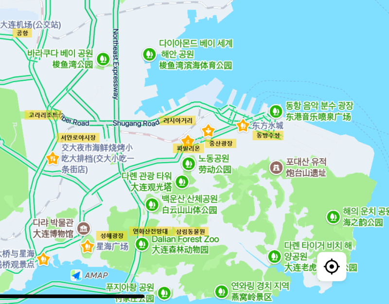 중국 대련 자유여행 필수코스 준비물 일정 총정리(+관광지도)