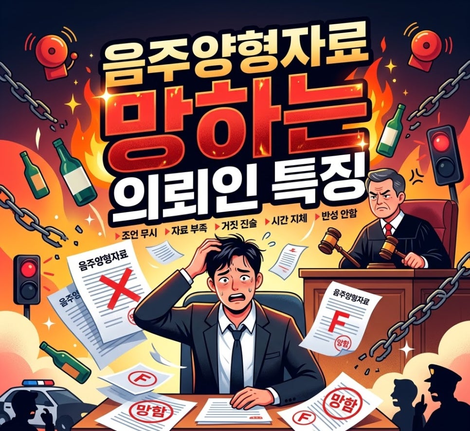 음주양형자료 망하는 의뢰인 특징