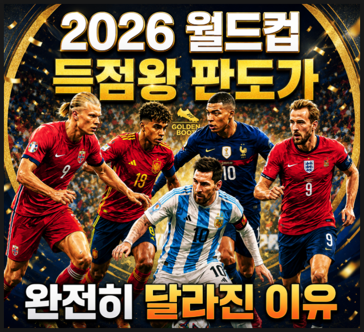  메시, 음바페, 홀란까지 총출동, 2026 월드컵 득점왕 판도가 완전히 달라진 이유