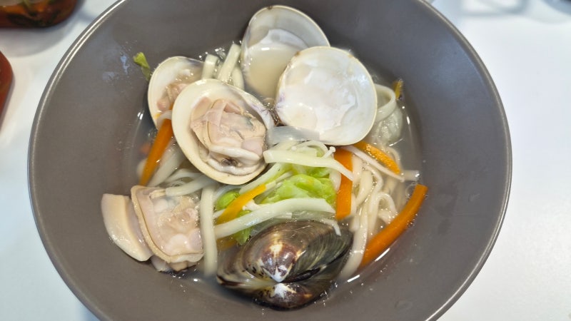 코스트코 백합조개로 칼국수 만들기