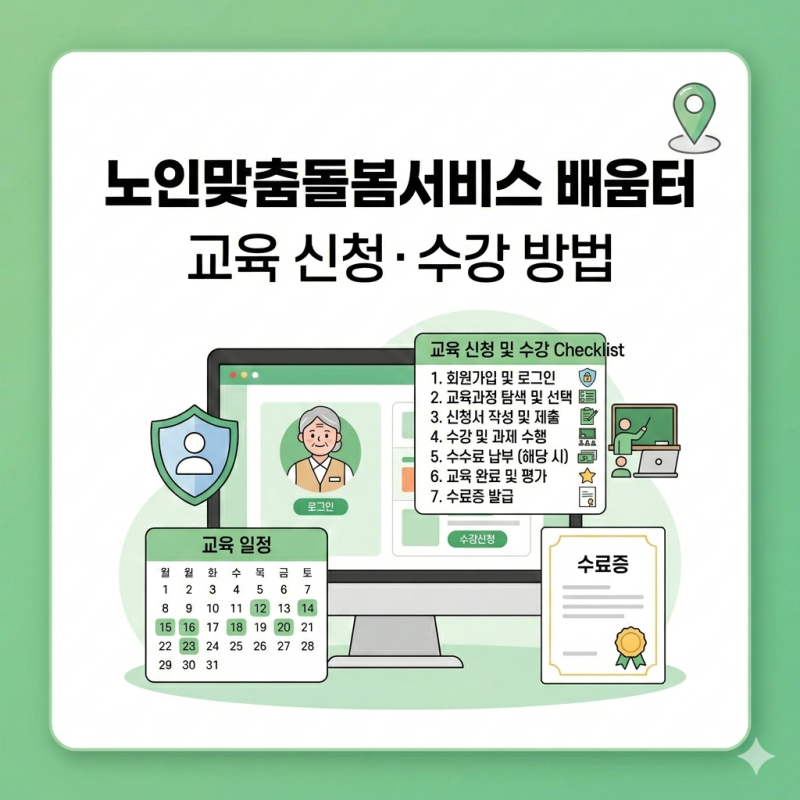 노인맞춤돌봄서비스 배움터 교육 어디서 들어야 할까?
