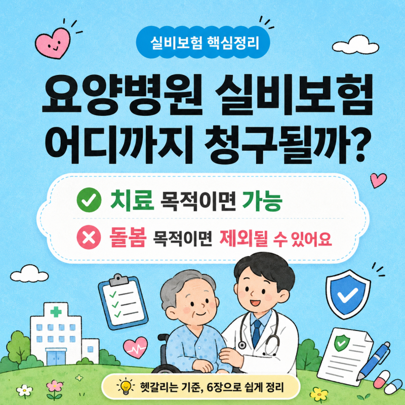 "청구했더니 다 거절됐어요" 요양병원 실비보험, 이 기준 모르면 손해