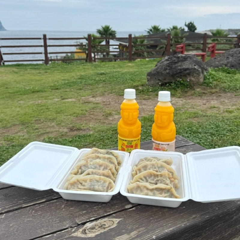 서귀포 올레시장 맛집 어멍뚝배기 고사리만두 포장 후기