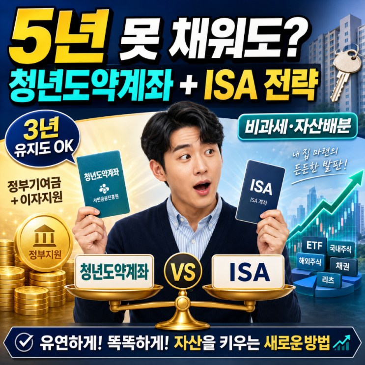  5년 못 채워도 OK? 청년도약계좌의 변신과 ISA를 활용한 '자산 배분' 전략