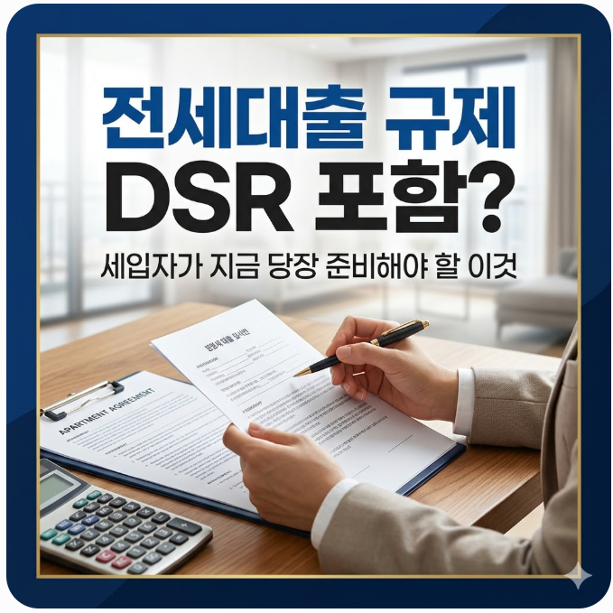  전세대출 규제 DSR 포함된다면? 세입자가 지금 당장 준비해야 할 이것
