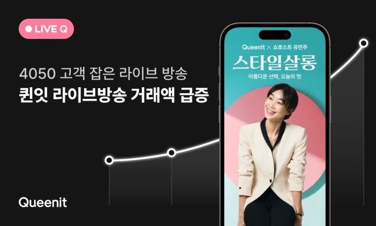  4050 플랫폼 퀸잇 라이브 방송 통했다…참여 브랜드 매출 최대 22배 폭증
