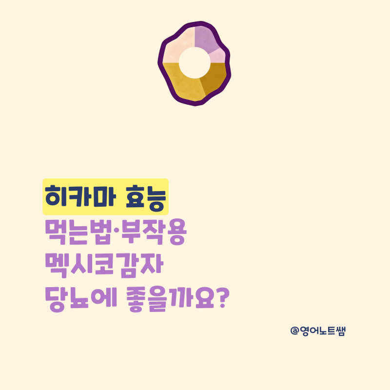 히카마 효능 먹는법 부작용 멕시코감자 당뇨에 진짜 좋을까