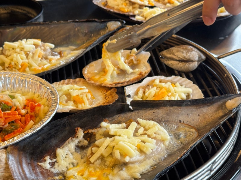 을왕리해수욕장 아기랑 내돈내산 [언니네회조개구이 24시] 바다뷰 조개구이 맛집