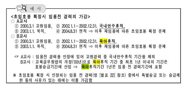 [보건교사 호봉 획정] 신규 보건교사가 가장 많이 묻는 질문 정리(교육공무원 호봉 획정 예규....