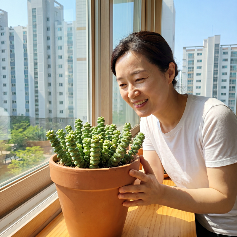 "잎이 투명해지면 이미 늦었어요" 크라슐라 루페스트리 키우기 과습 무름병 막는 물주기 공....