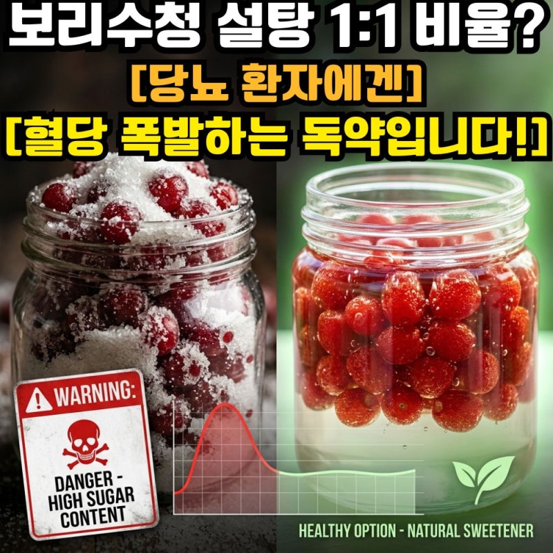 당뇨 환자, 보리수청 절대 드시지 마세요! 혈당 튀지 않는 '보리수 효소 효능' 및 황금 비율