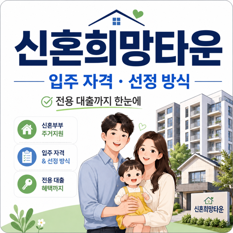 신혼부부 지원 주택 신혼희망타운, 입주 자격 갖췄다고 끝이 아님!