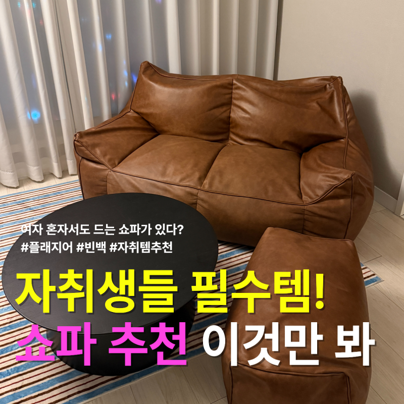 1인 소파 추천 | 여자 혼자도 옮기는 10kg 플래지어 빈백 소파 후기