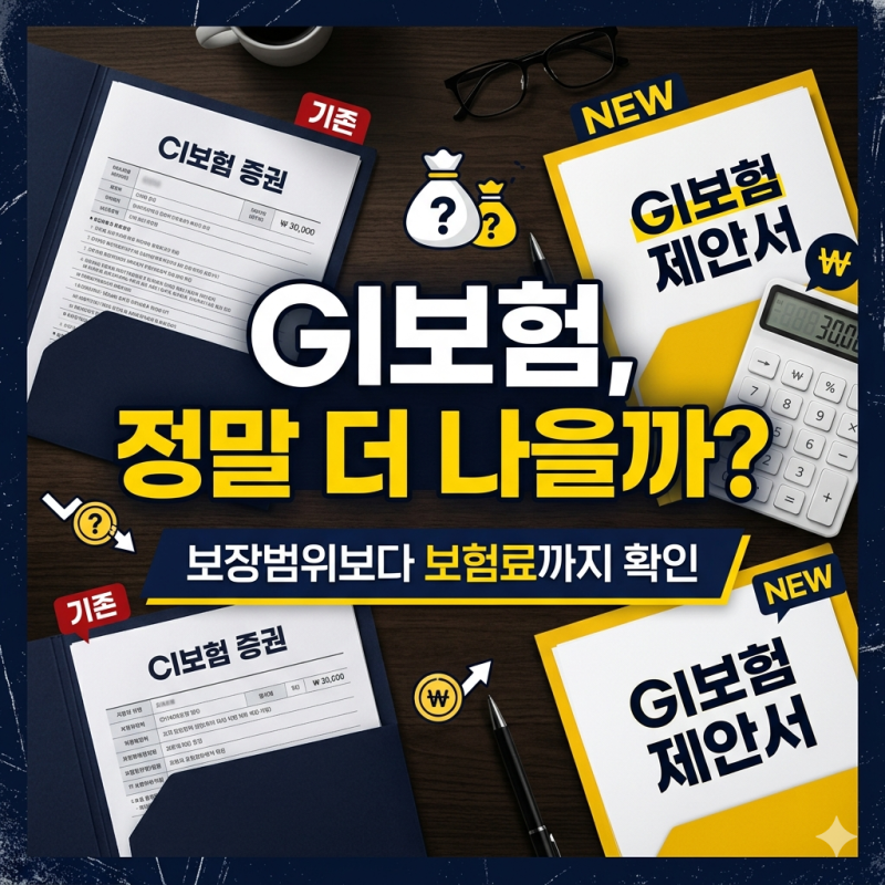 GI보험, CI보험보다 보장범위가 넓다는데 보험료까지 보면 다릅니다