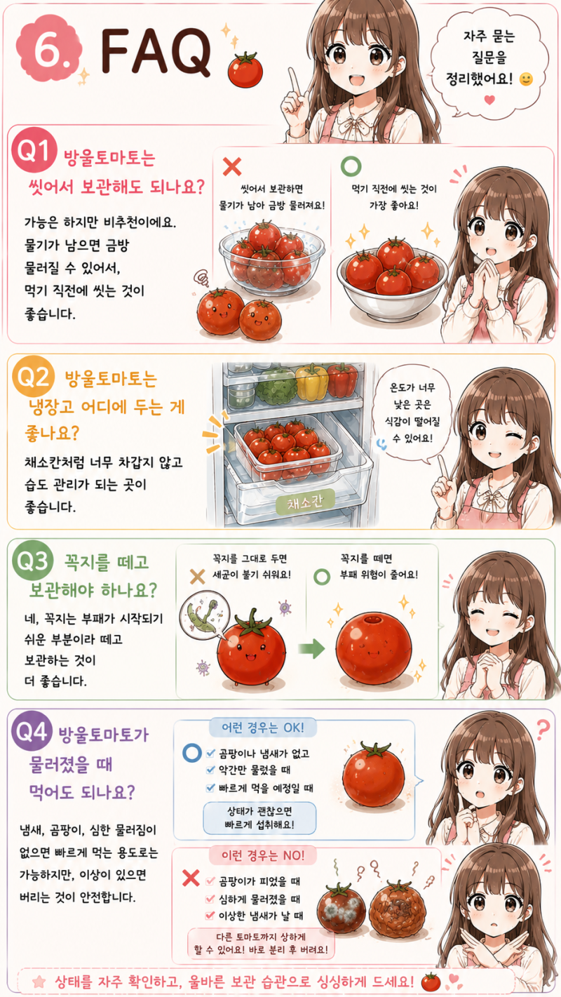 방울토마토 보관방법 보관기간