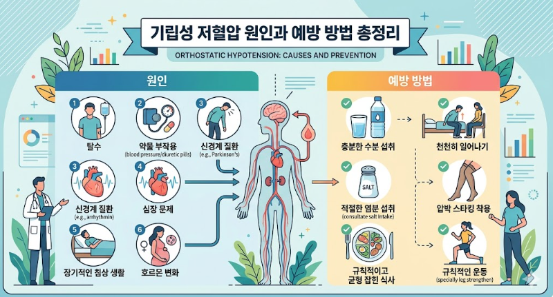 갑자기 일어설 때 핑 도는 이유, 기립성 저혈압 원인과 예방 방법 총정리
