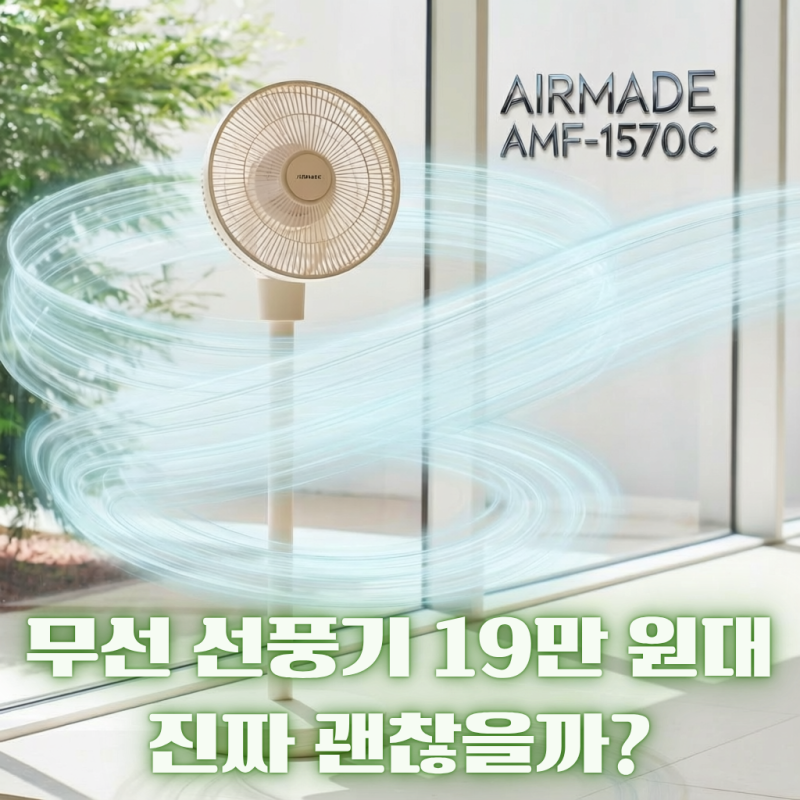 에어메이드 AMF-1570C 무선선풍기 추천｜무소음 써큘레이터 더위대한 선풍기 19만 원대 괜찮을....