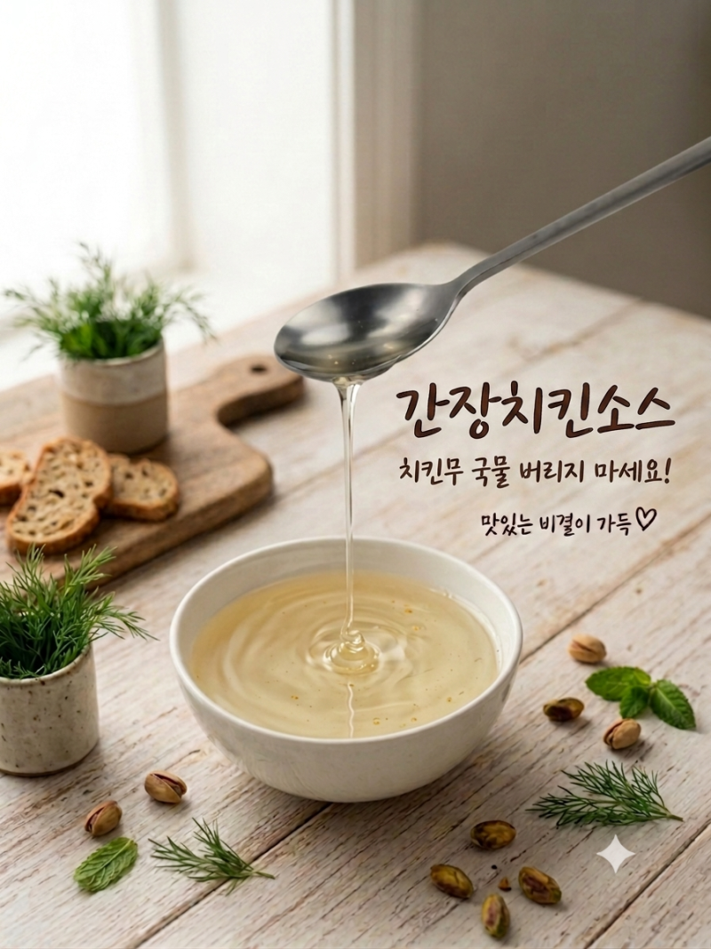 [소스과학] 배달 치킨무 국물 버리지 마세요! 5분 만에 만드는 교촌치킨 스타일 단짠 '간장치....
