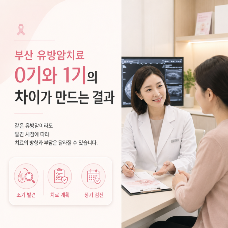  부산 유방암치료, 0기와 1기의 차이가 만드는 결과