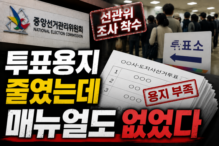<b>선관위</b> 진상조사 착수…<b>투표용지 부족</b> 사태의 충격적 진실