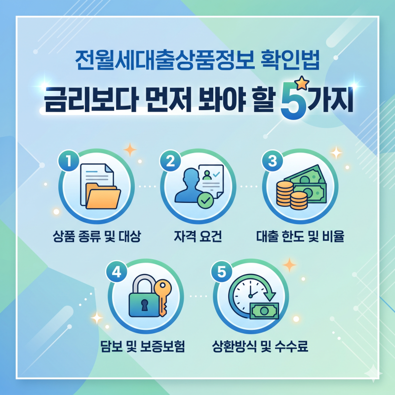 전월세대출상품정보 확인법, 금리보다 먼저 봐야 할 5가지