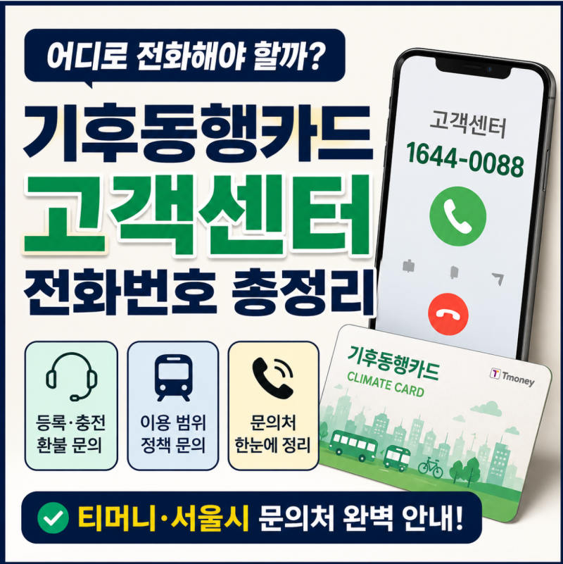 기후동행카드 고객센터 전화번호, 아직도 헤매고 있다면?