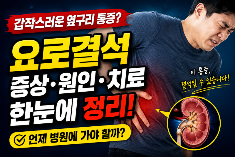 요로결석 증상과 치료 방법, 언제 병원에 가야 할까?