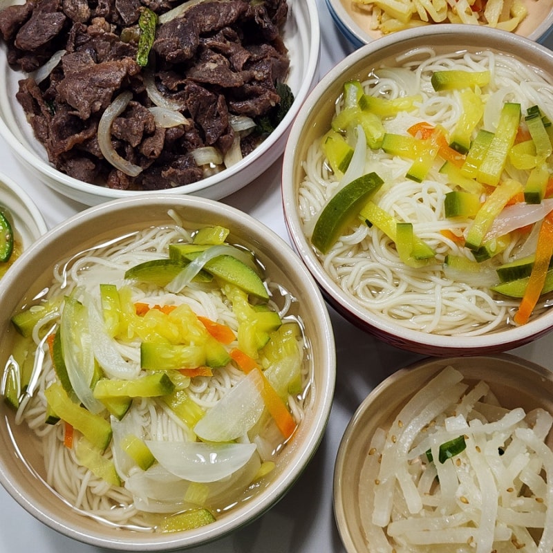잔치국수 레시피 간단 코인육수 국수 만들기
