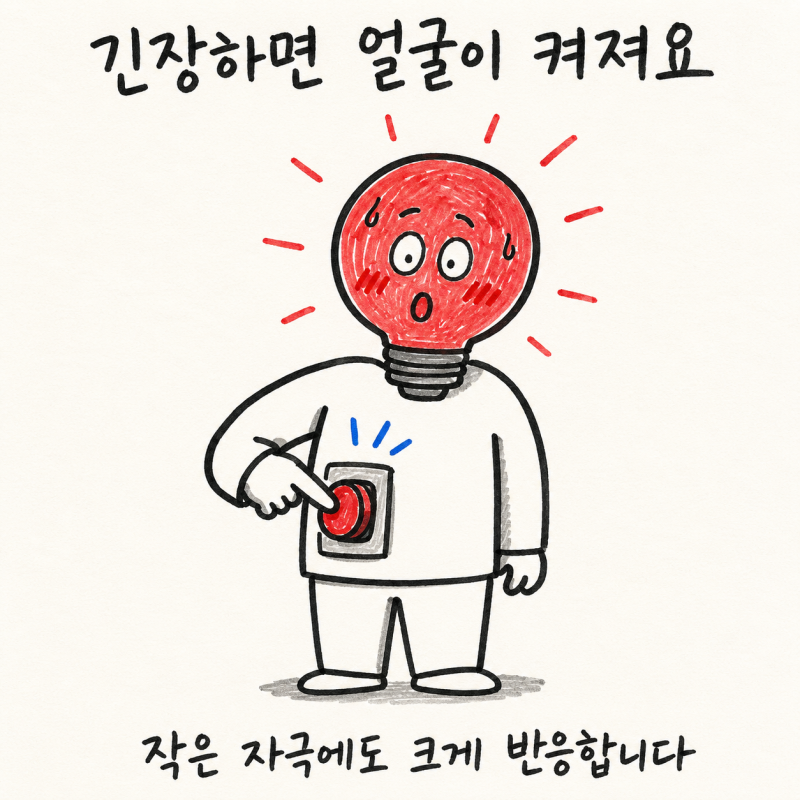 인천 송도 감정홍조 · 안면홍조 · 정서적 홍조