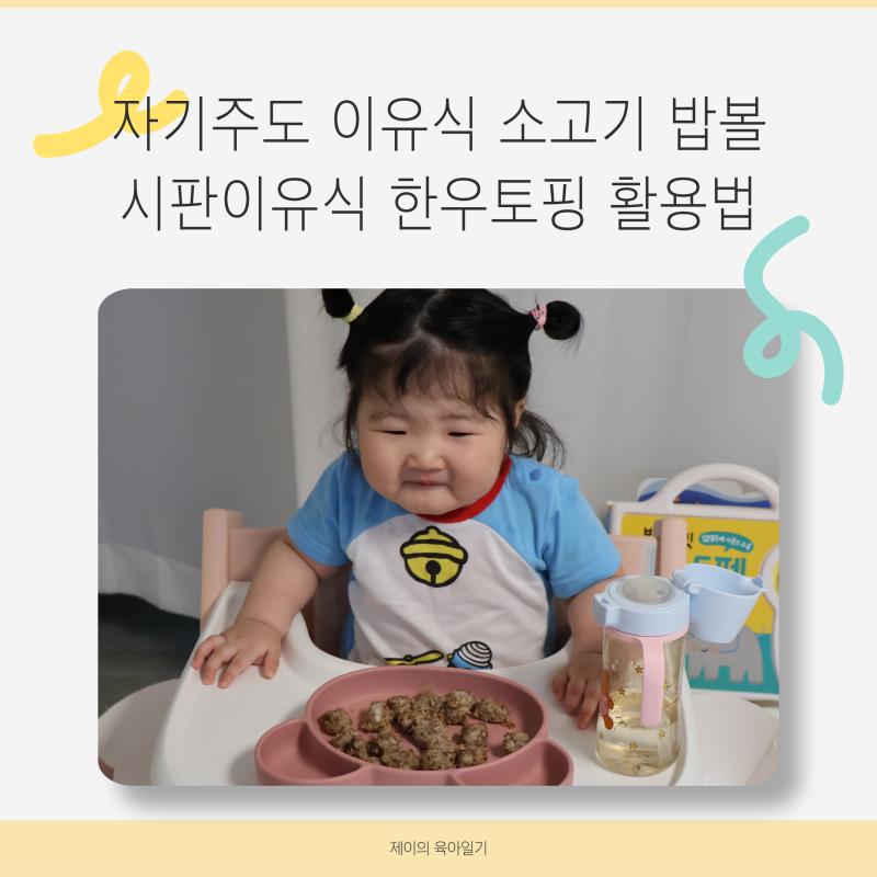자기주도이유식 레시피 소고기 밥볼 시판이유식 한우토핑 활용법
