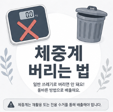 체중계 버리는 법, 일반 쓰레기로 버리면 안 되는 이유와 옳은 방법