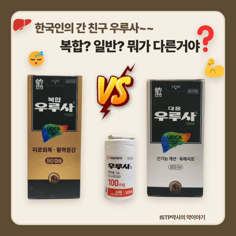 한국인의 간 친구 우루사 — 복합 우루사 vs 대웅 우루사, 어떻게 다를까?