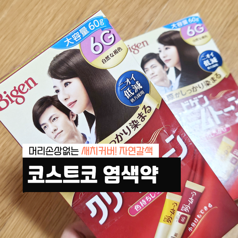 비겐크림톤 새치염색약 추천 색상비교 BIGEN 염모제 후기